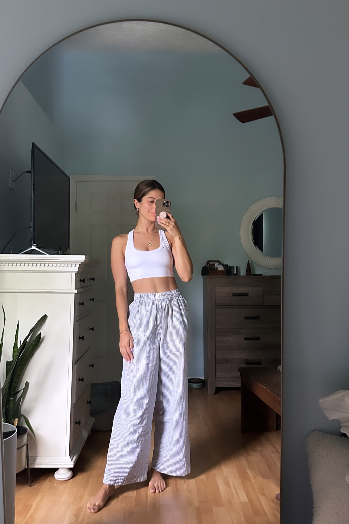 I 🫶🏽 pjs. obsessed with these new boxer pants / also got the shorts in white and stripe. Ordered usual size in pants sized down in shorts. 

#LTKfindsunder50 #LTKfindsunder100 #LTKSeasonal