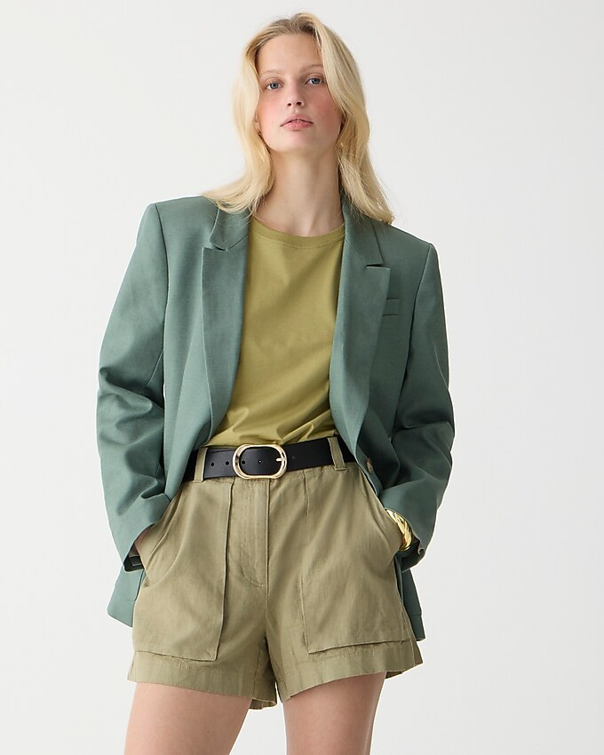 Seaside cargo short in linen-TENCEL™ lyocell blend | J. Crew US