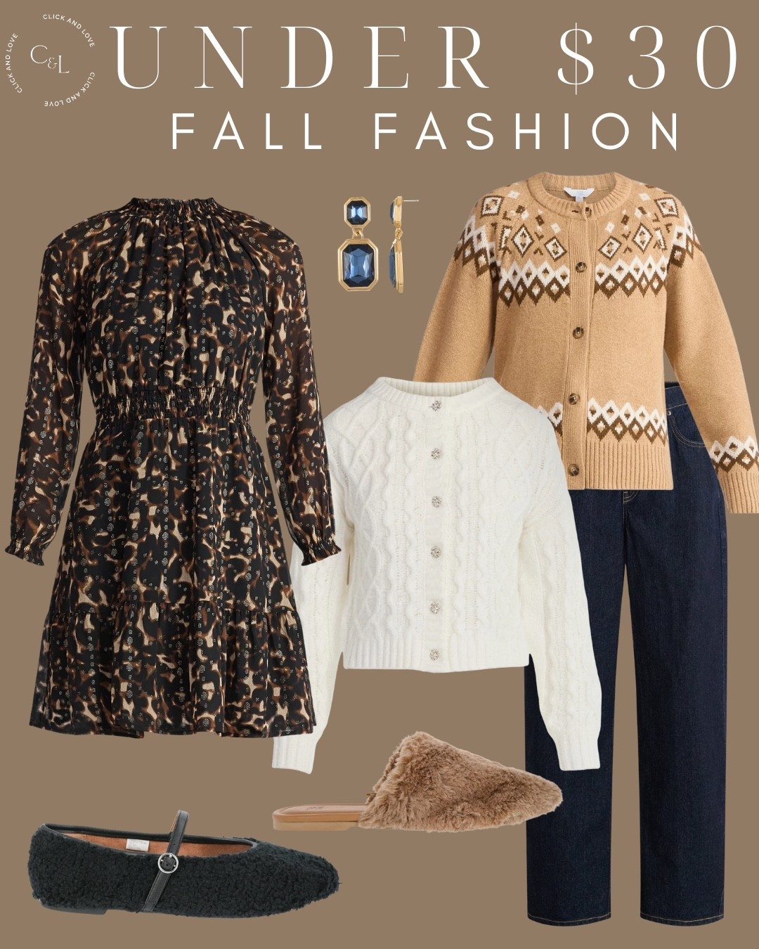 Under $30 fall fashion finds from Walmart! So many great pieces that are budget friendly to get you through the colder season. Walmart has some great fall fashion finds right now!

Women’s fashion, fashion, fashion finds, outfit, outfit inspiration, clothing, budget friendly fashion, fall fashion, wardrobe, fashion accessories, Walmart, Walmart fashion, ootd, budget friendly clothing, affordable clothes, fall jacket, winter fashion, women’s basics, closet staples, adorable fashion finds, affordable fashion, Walmart clothing, coat, fall dress, mini dress, jeans, denim, fair isle, cream knit, statement earrings, Sherpa flats, Mary Jane ballet flat 

#LTKStyleTip #LTKSeasonal #LTKFindsUnder50