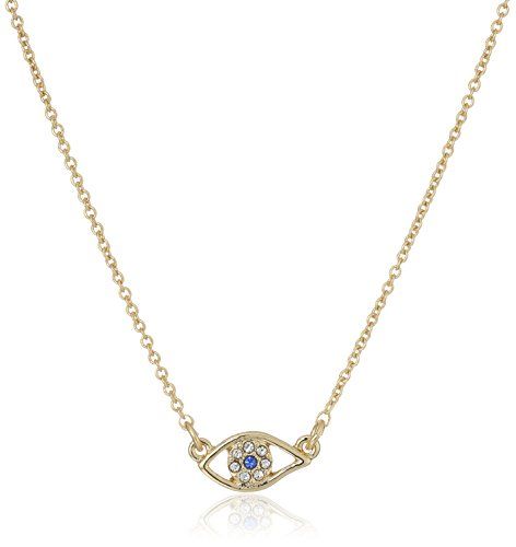 Rebecca Minkoff Gold Evil Eye Delicate Pendant Necklace | Amazon (US)