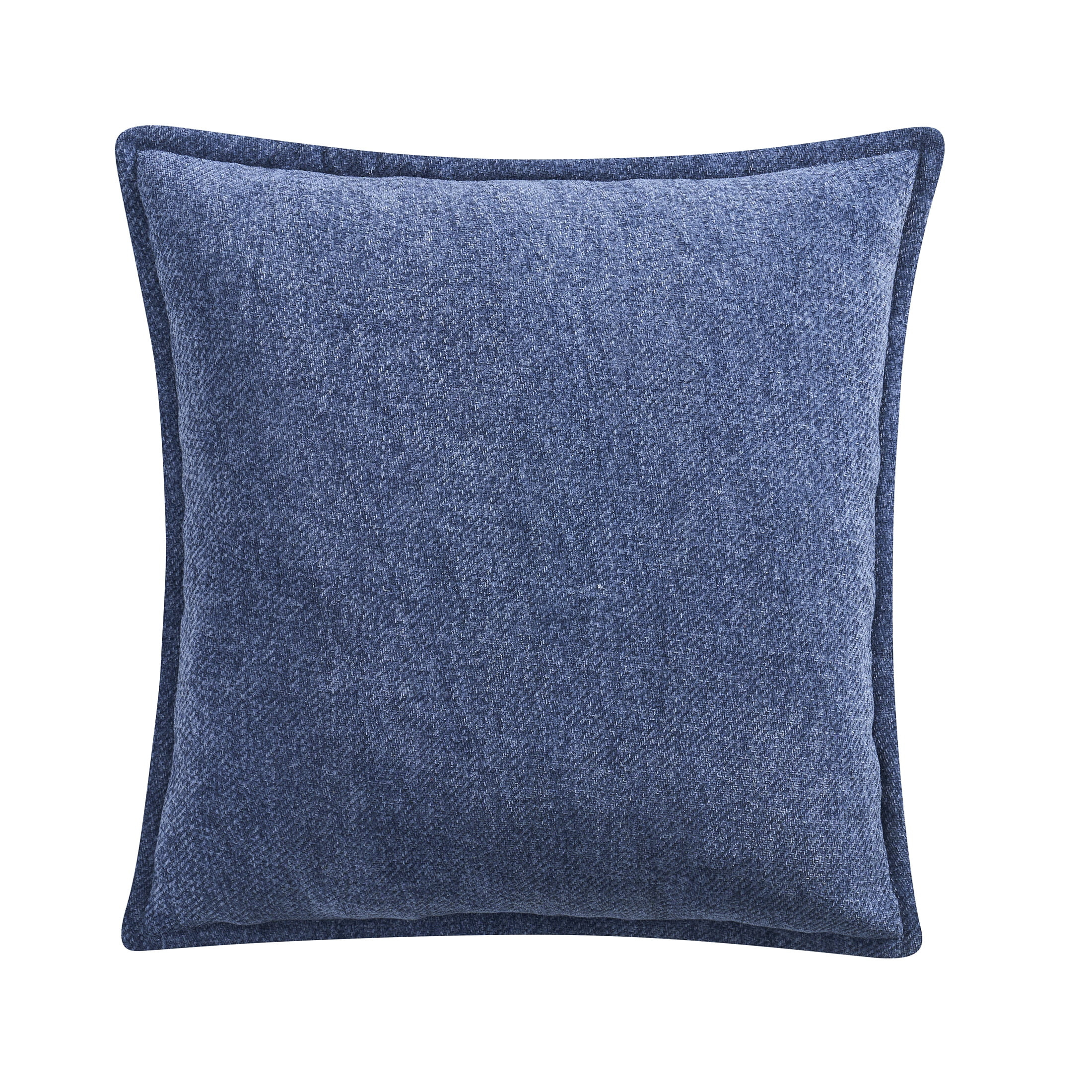Mainstays 22" x 22" Blue Chenille Flange Decorative Throw Pillow | Walmart (US)