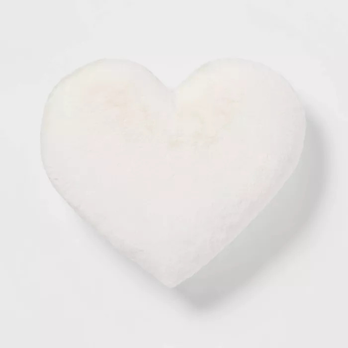 Oversized Faux Fur Valentine's Day Heart Pillow - Threshold™ | Target