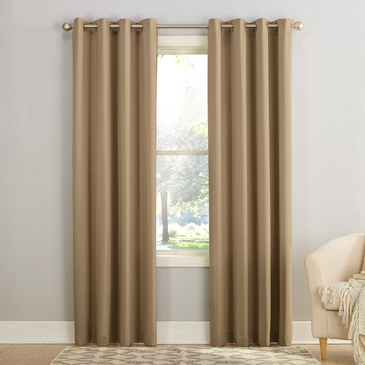 Sun Zero Room Darkening Seymour Grommet Curtain Panel | Target