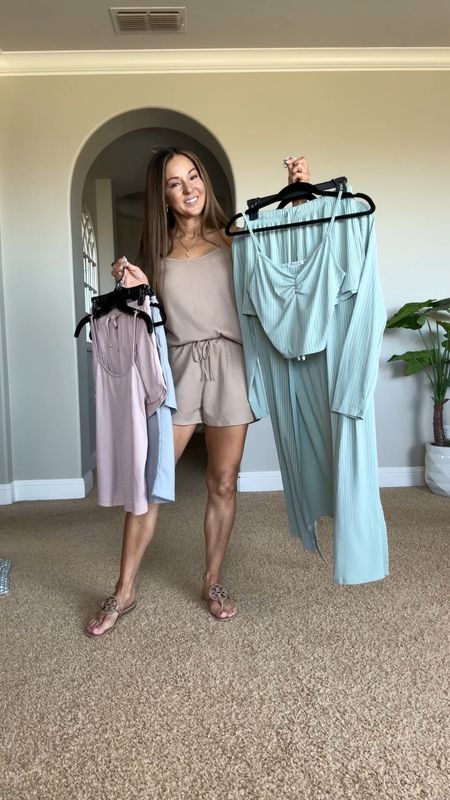 Trendy Loungewear Sets

I am wearing size S in all sets, pink, gray, and green - TTS!

Loungewear  Loungewear set  PJs  Jammies  Mother's Day gift  Mother's Day gift idea  Waffle knit  Robe  EverydayHolly

#LTKstyletip #LTKGiftGuide #LTKVideo