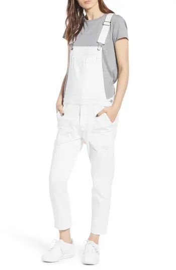 Women's Citizens Of Humanity Audrey Slouchy Slim Crop Overalls, Size X-Small - White | Nordstrom