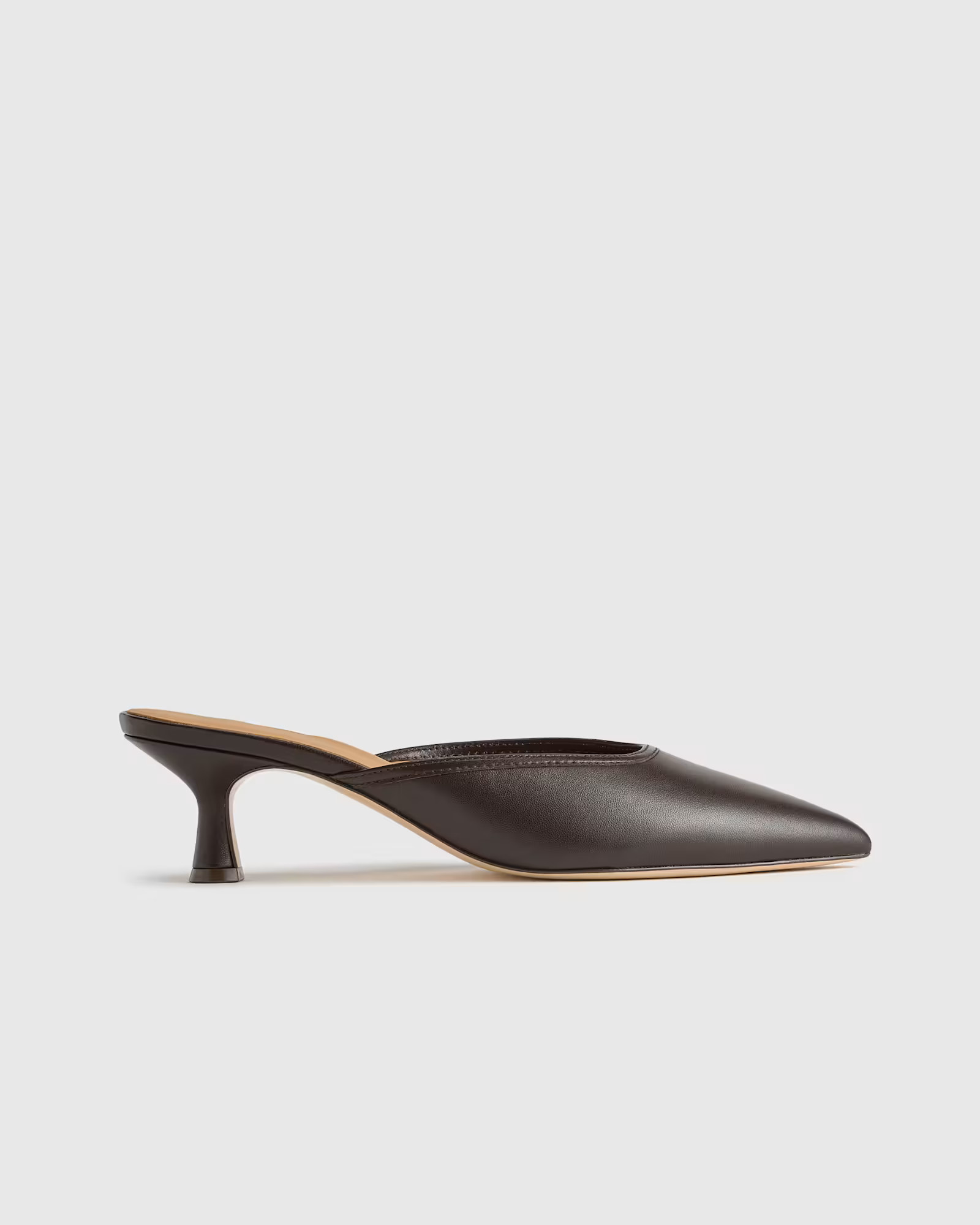Italian Leather 55mm Kitten Heel Mule | Quince