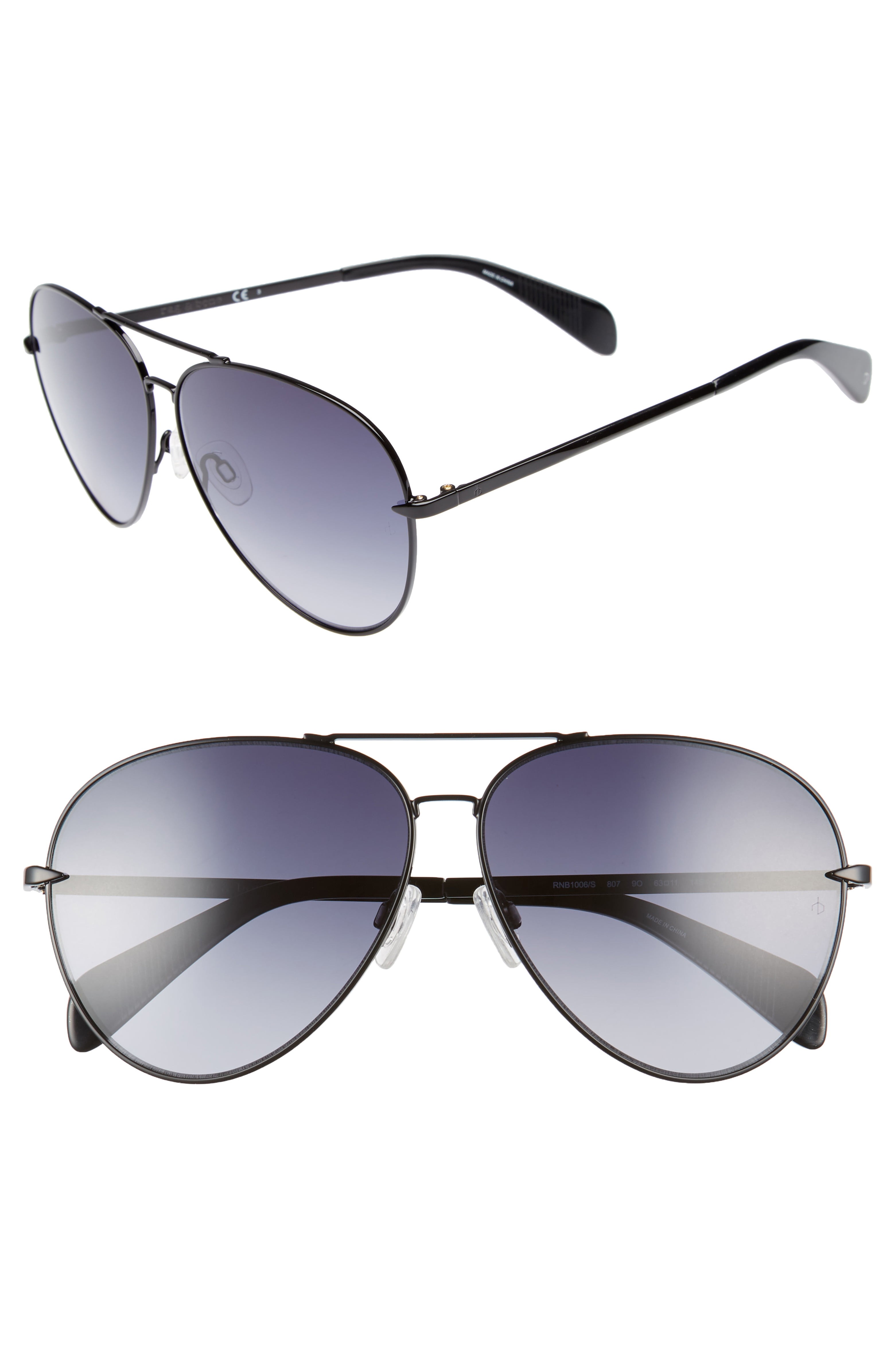 63mm Oversize Aviator Sunglasses | Nordstrom