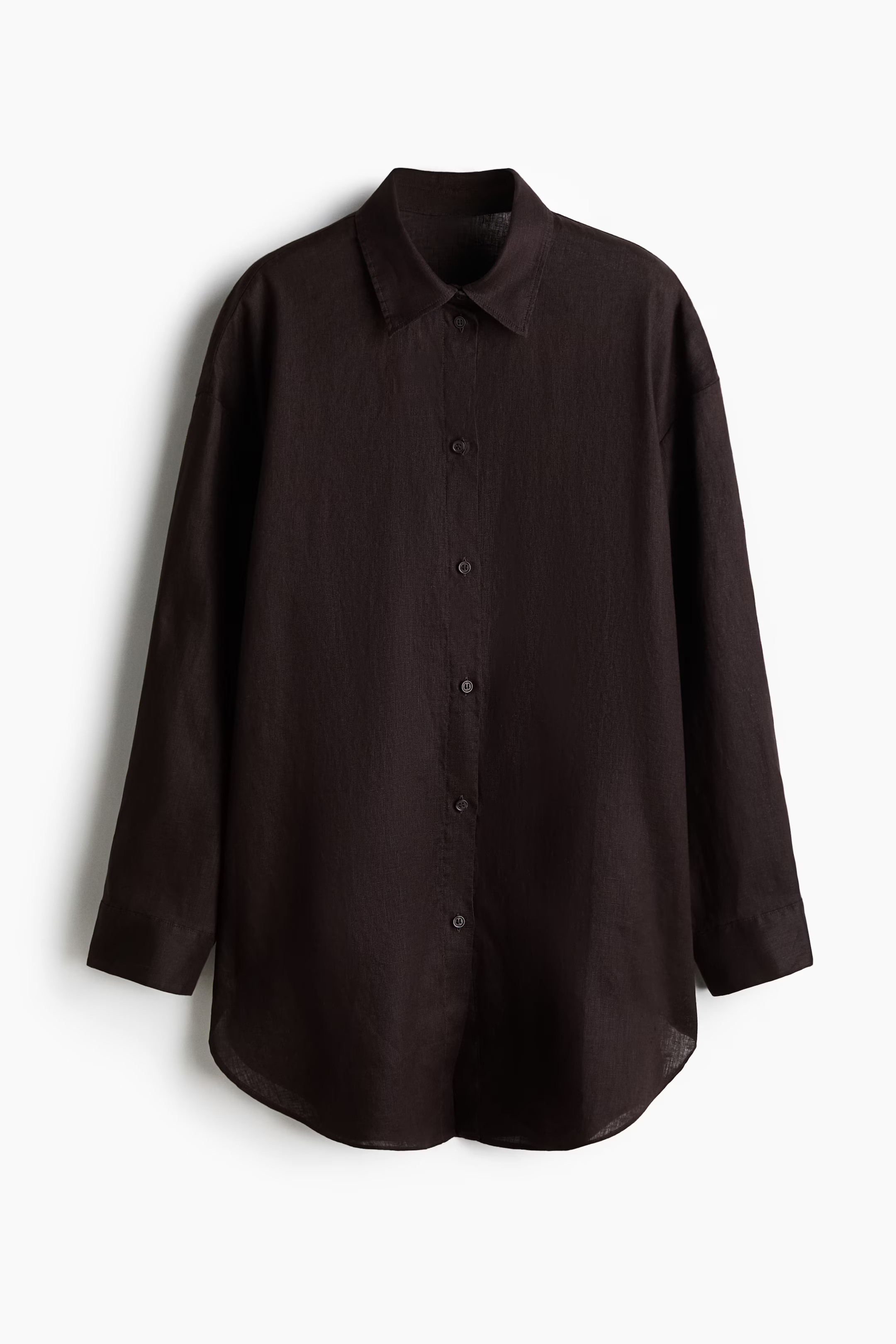Linen Beach Shirt - Dark brown - Ladies | H&M US | H&M (US + CA)