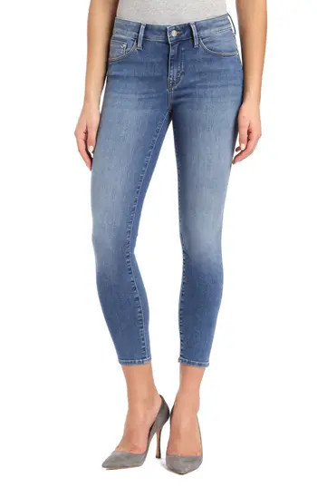 Women's Mavi Jeans Gold Adriana Stretch Super Skinny Ankle Jeans, Size 26 - Blue | Nordstrom