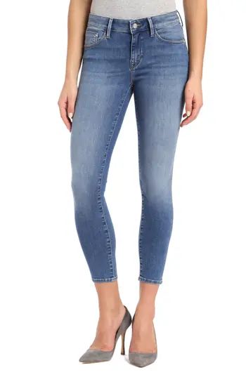 Women's Mavi Jeans Gold Adriana Stretch Super Skinny Ankle Jeans, Size 26 - Blue | Nordstrom