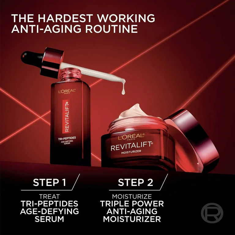 L'Oreal Paris Revitalift Triple Power Age-Defying Face Serum, Anti Aging, 1 fl oz | Walmart (US)