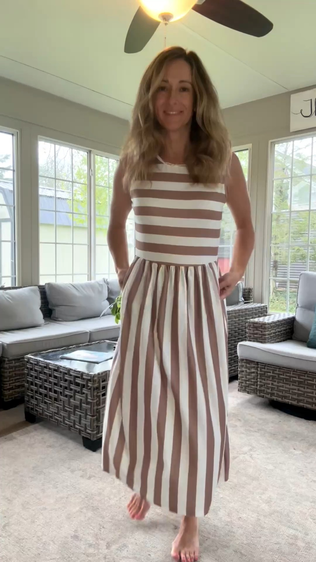 @amazon Okay… this might be my easiest summer outfit lately. This Zeagoo dress is lightweight, flattering, and one of those pieces you can just throw on and instantly feel put together. I love that it’s comfortable without looking too casual, and the neutral stripes make it easy to style with sandals or sneakers.

#LTKootd #LTKgrwm #LTKmomlife