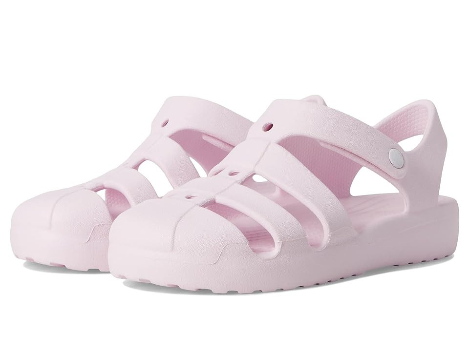 Crocs Kids Classic Fisherman Sandals (Little Kid/Big Kid) Kid's Shoes Pink Milk : 13 Little Kid M, Synthetic | Zappos