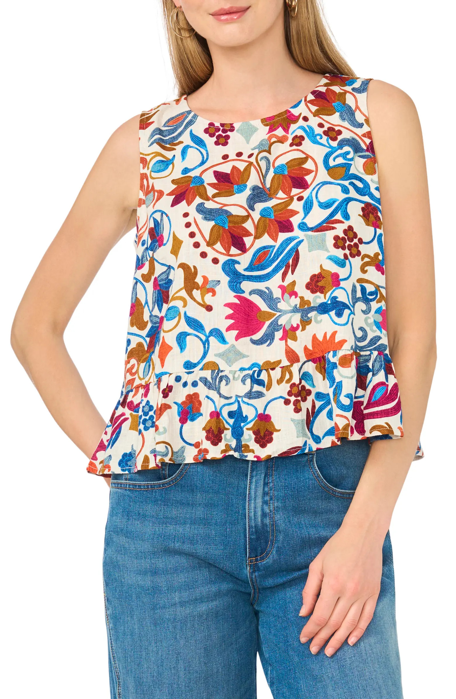 Vince Camuto Sleeveless Peplum Top | Nordstromrack | Nordstrom Rack