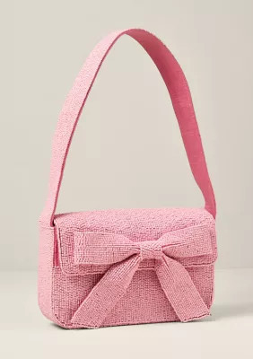 Sewing Down South x Crown & Ivy Beaded Bow Handbag, Pink | Belk