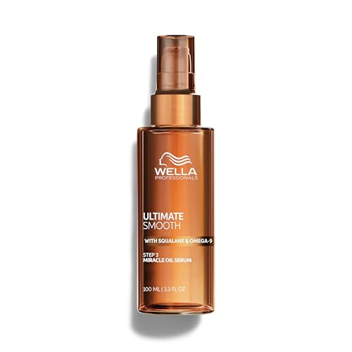 Wella Professionals ULTIMATE SMOOTH Miracle Oil Serum for Dry, Dull & Frizzy Hair | With Squalane & Omega 9 | 3.3 Fl Oz | Amazon (US)