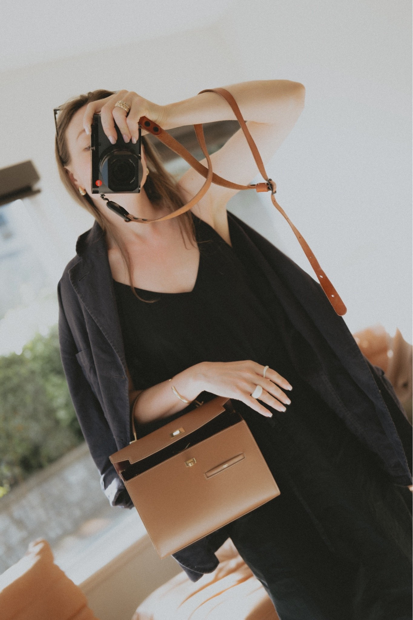 From tonight: Anya Hindmarch satchel + oversized linen blazer (Buck Mason, borrowed from my hubby) + spaghetti strap dress.

#LTKootd #LTKSeasonal #LTKTravel
