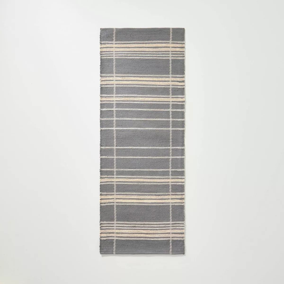 Wool Blend Variegated Stripe Area Rug Dark Gray - Hearth & Hand™ with Magnolia | Target