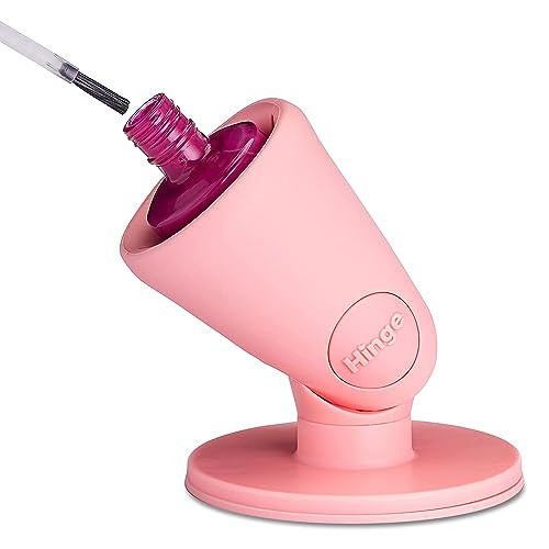 tweexy Hinge Untippable Nail Polish Bottle Holder | Anti-Spill Nail Polish Holder Stand, Tilted, IntelliStick Airlock Suction | Fingernail Painting, Nail Art Tools | Nail Polish Accessories (Blush) | Amazon (US)