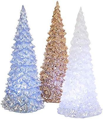 Transpac Imports, Inc. Light Up Tree Metallic Glitter 10 x 4 Acrylic Christmas Holiday Figurines ... | Amazon (US)
