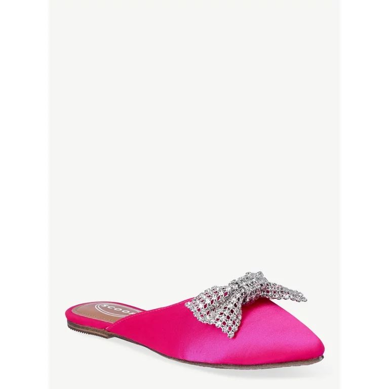 Scoop Women’s Point Toe Slingback Mules with Bow | Walmart (US)