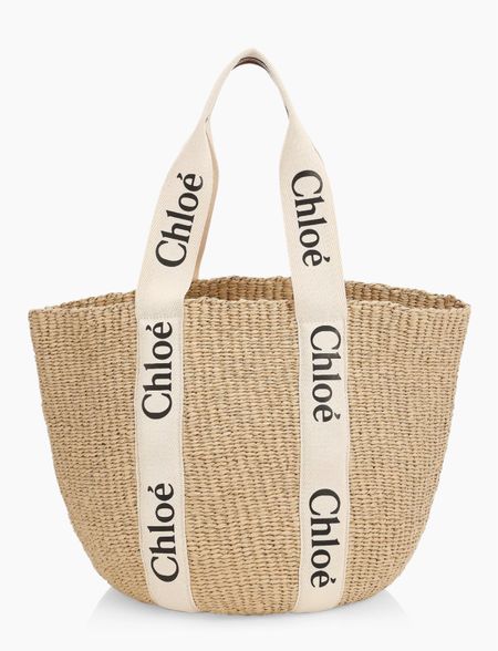 In my cart🤍🤍
Large Chloe woven  tote

Perfect for Summer!!!

Don’t wait on this bag… it’s been going up in price about $125 a year some $200

Details
From the Woody Collection. This straw basket bag is finished with signature logo tape straps.
Dual top handles
Open top
One interior compartment
Made in Italy

Comes in a couple of colors 

#LTKitbag #LTKstyletip