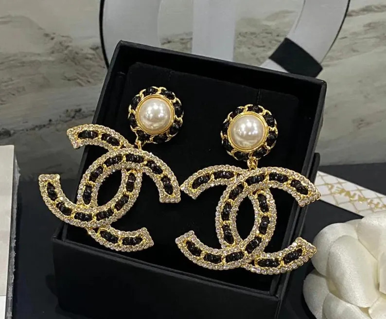 Vintage Gold Leather Large Drop Earring - Etsy | Etsy (US)