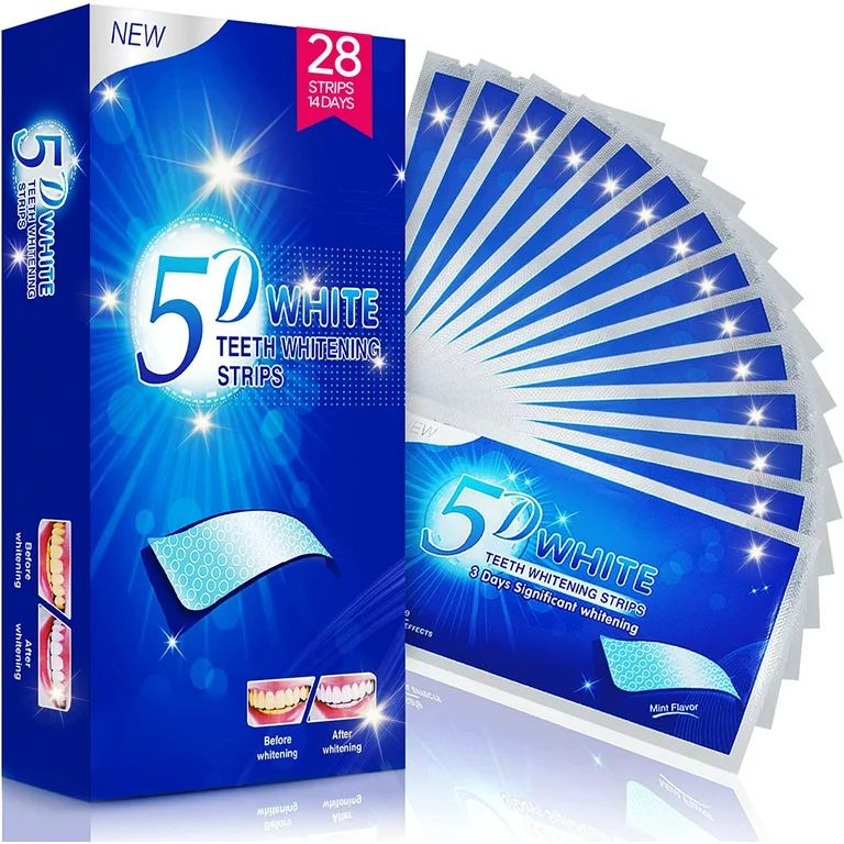 Teeth Whitening Strips, 28 White Strips Teeth Whitening Kit, Non-Sensitive 14 Sets Teeth Whitener... | Walmart (US)