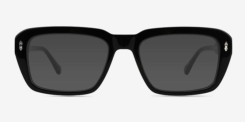 Grounded - Rectangle Black Frame Sunglasses For Men | Eyebuydirect | EyeBuyDirect.com