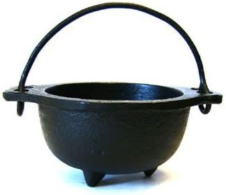 Cast Iron Cauldron w/Handle, Ideal for smudging, Incense Burning, Ritual Purpose, Decoration, Can... | Amazon (US)