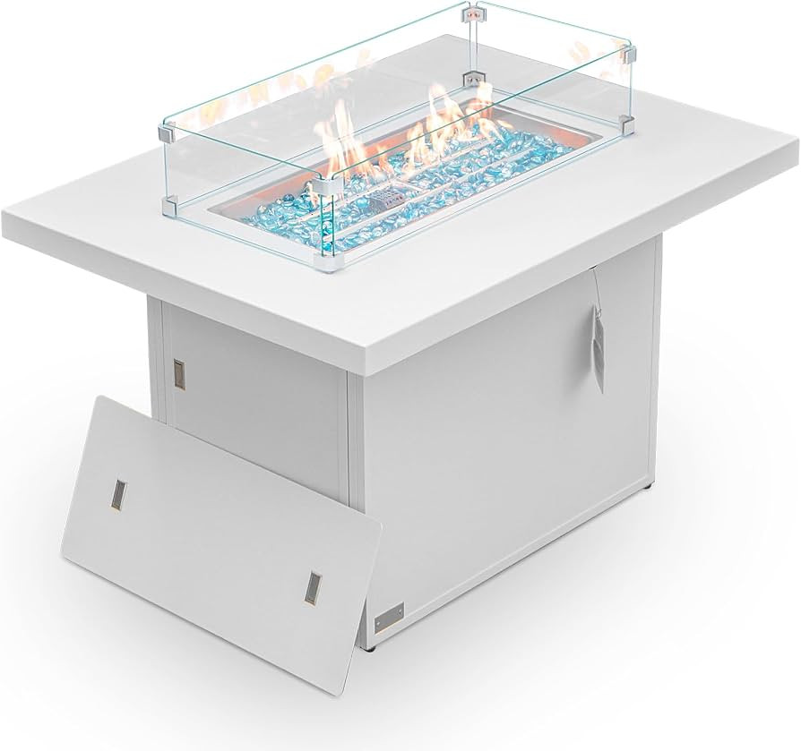 BULEXYARD Aluminum 43" Patio Outdoor Propane Fire Pit Table with Waterproof Cover 55,000 BTU Auto... | Amazon (US)