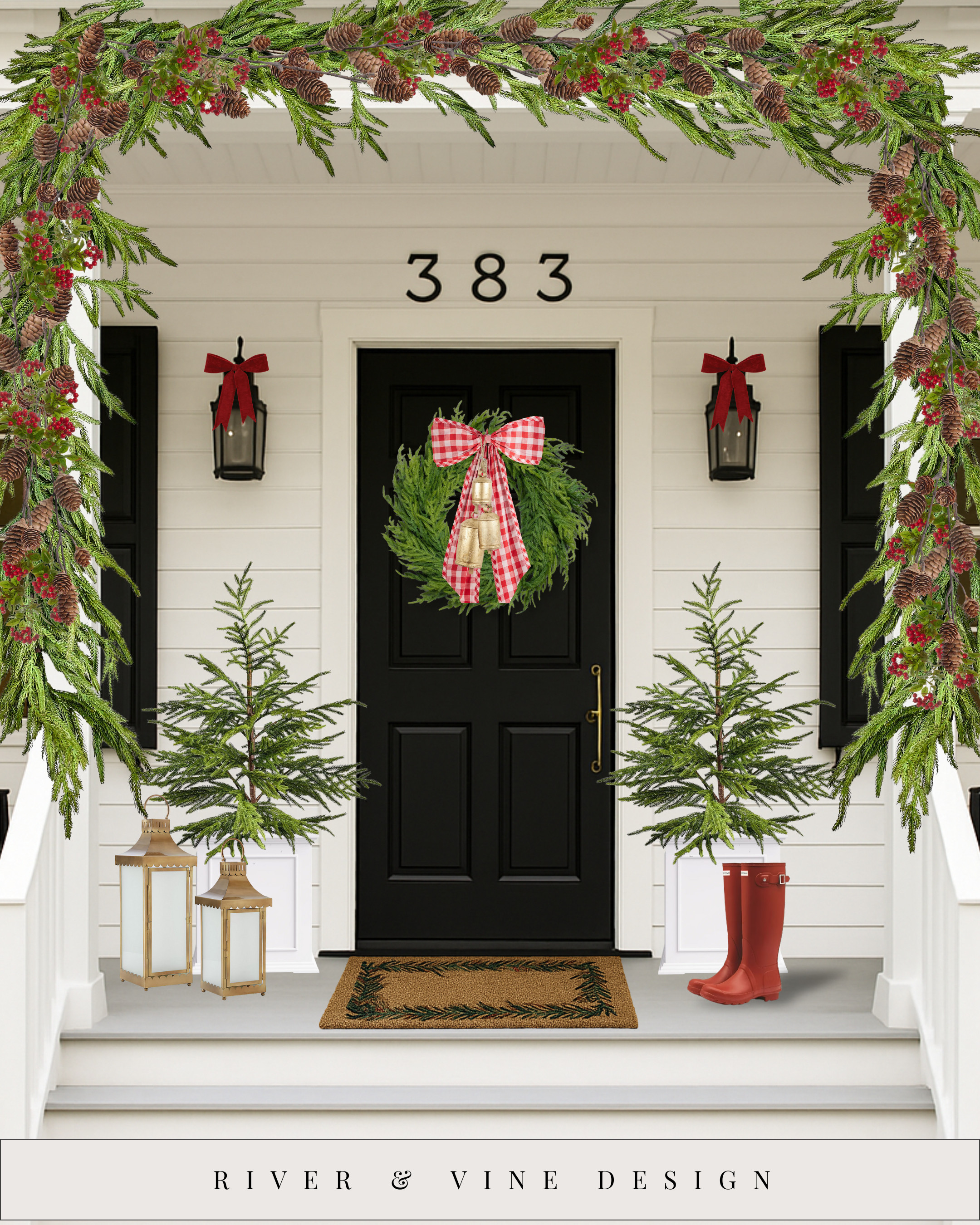In honor of the Starbucks holiday menu dropping… I decorated a front porch like a peppermint-mocha moment.
Red bows, fresh greenery, simple lanterns — cozy but intentional. ✨

Here’s the formula if you want to recreate this look:

Keep the color palette tight: green, red, natural textures

Layer fresh greens: one wreath, two mini trees, garland framing the door

Add warmth: lanterns + soft lighting

Finish with personality: boots or a seasonal doormat

It feels festive without going overboard — classic, not kitschy.
Tap to shop the exact pieces I used (or similar look-for-less options). 

 #LTKHoliday #LTKSeasonal #LTKHome