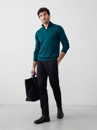 Merino Wool Quarter-Zip Sweater | Banana Republic Factory
