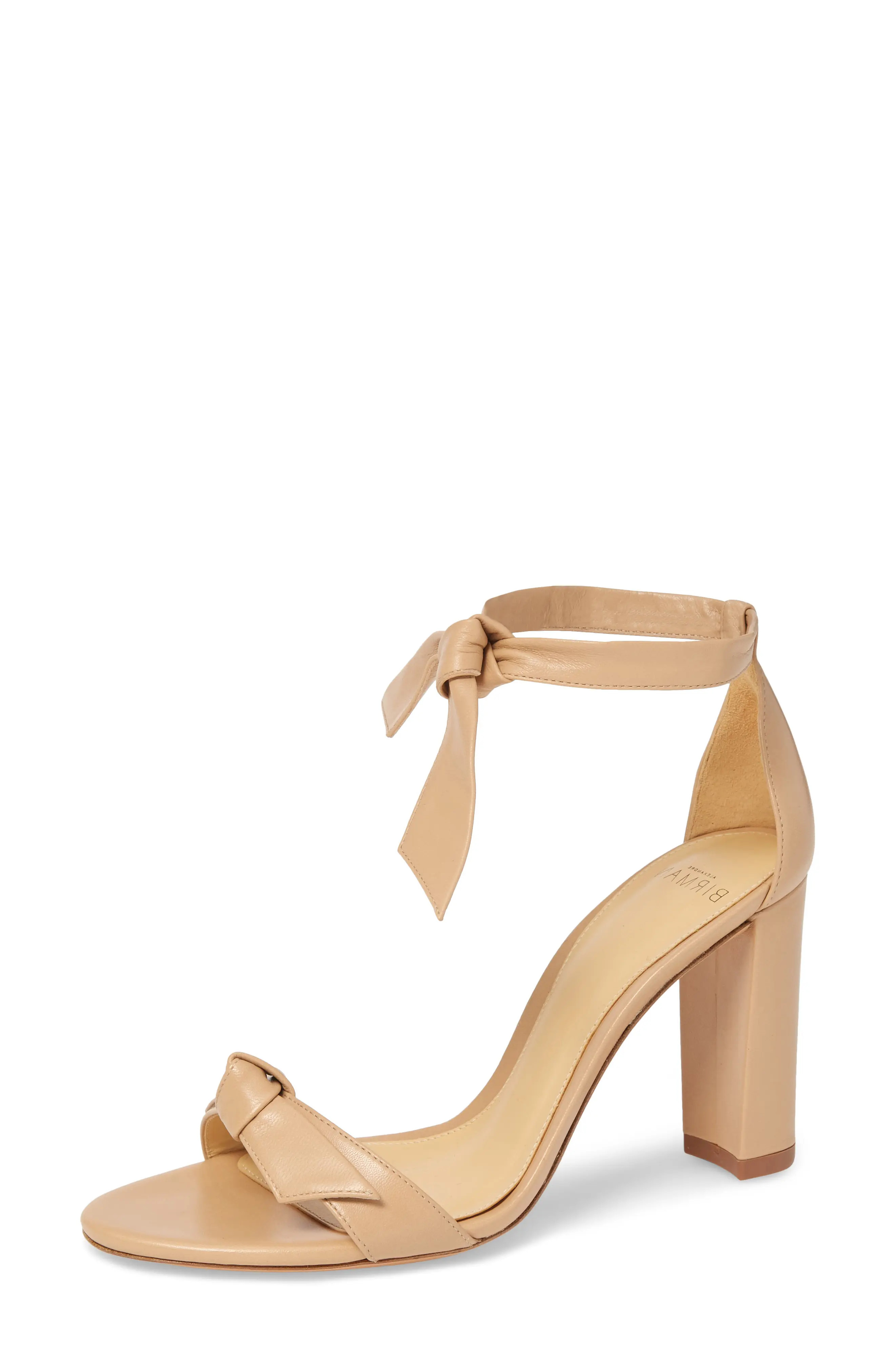 Alexandre Birman Clarita Knotted Sandal in Nude Leather at Nordstrom, Size 9 | Nordstrom