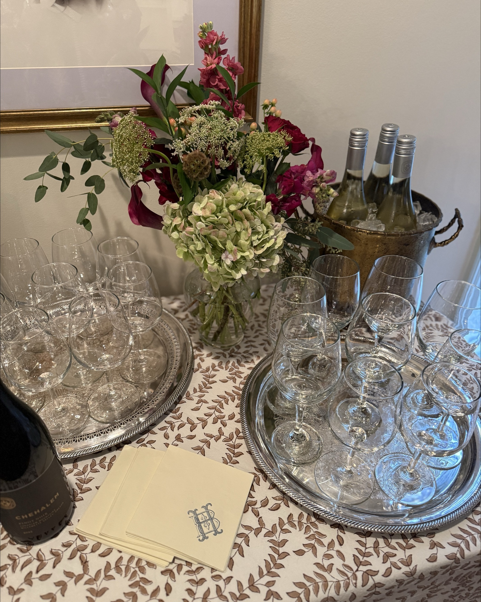 Silver trays and wine bucket - hosting hosting necessities !

#LTKHoliday #LTKStyleTip #LTKParties