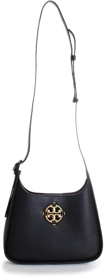 Tory Burch Womens Miller Pebbled Leather Shoulder Handbag Black Medium | Amazon (US)