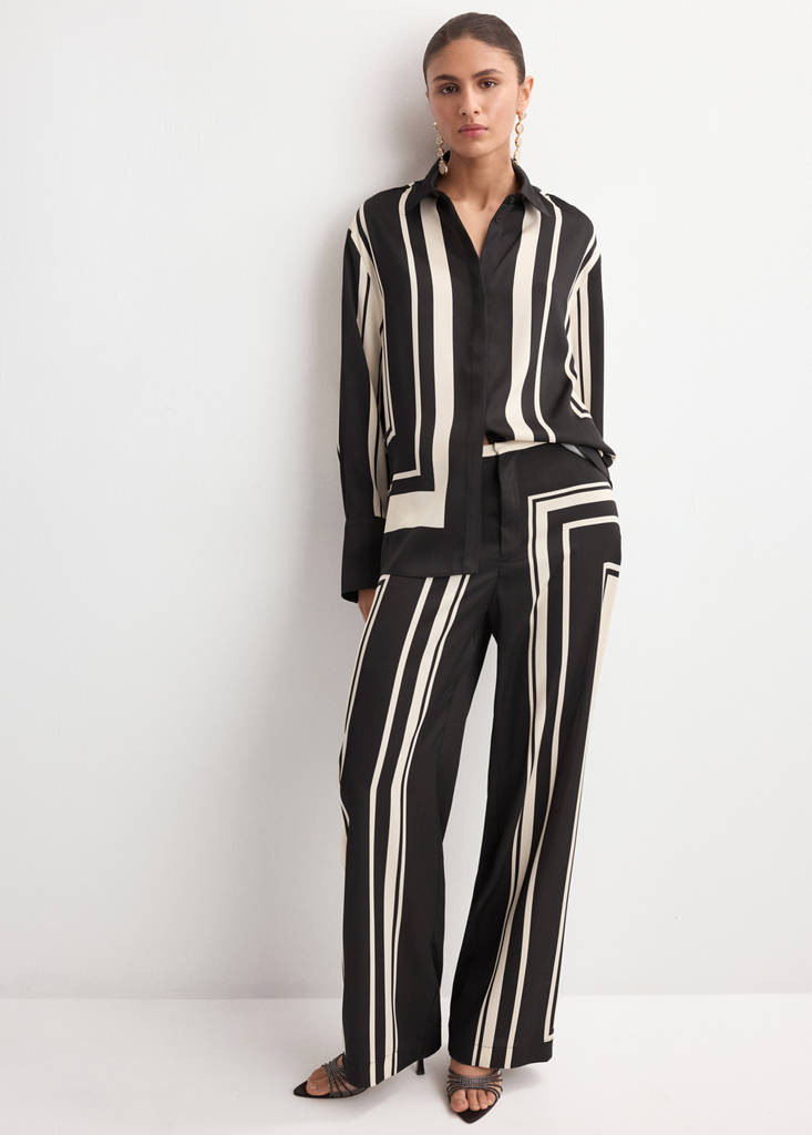 Satin print blouse black - Woman - 6 - MANGO | Mango (US/MX/AU)