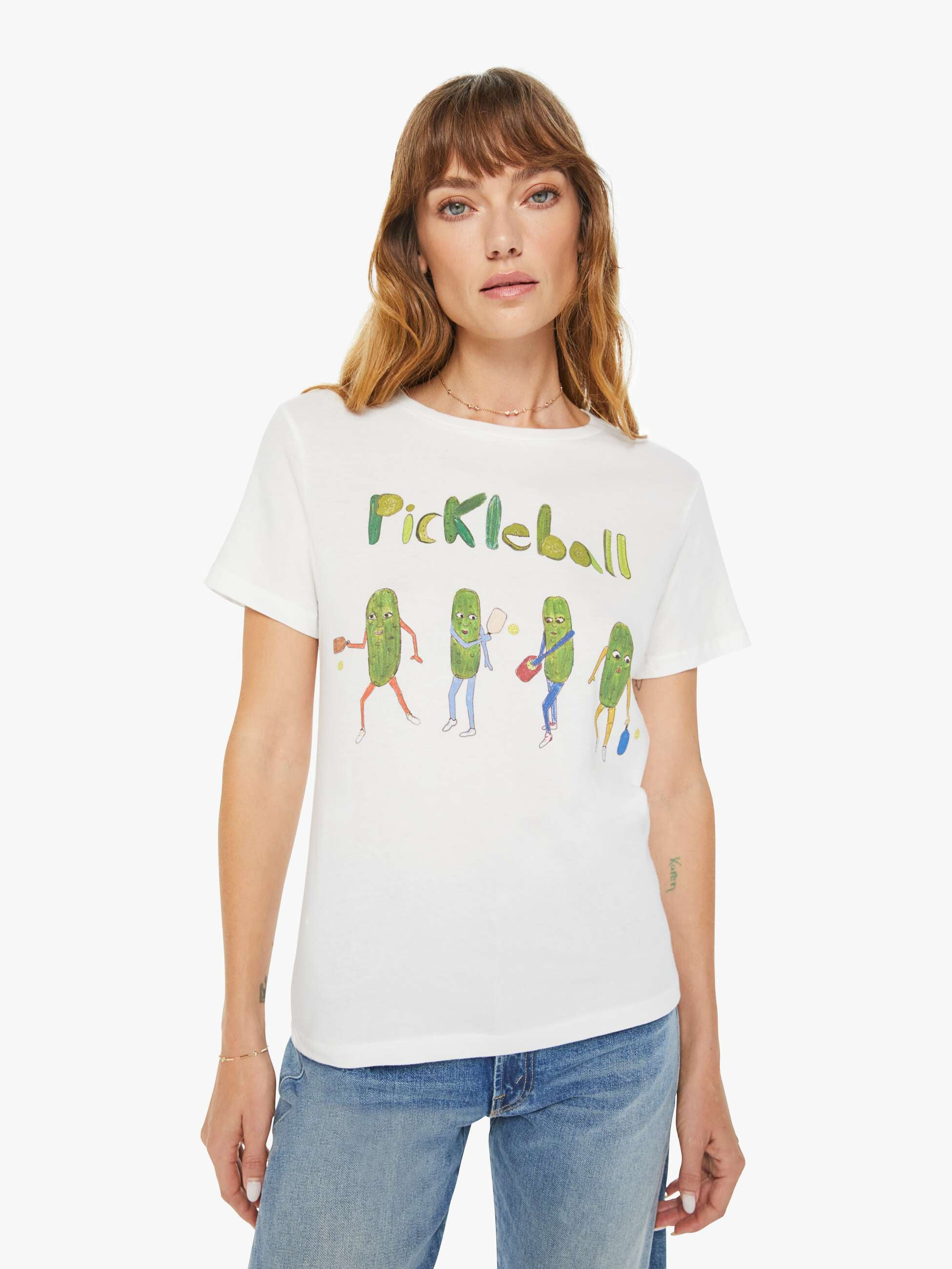 Unfortunate Portrait Pickleball Tee - White | Mother Denim