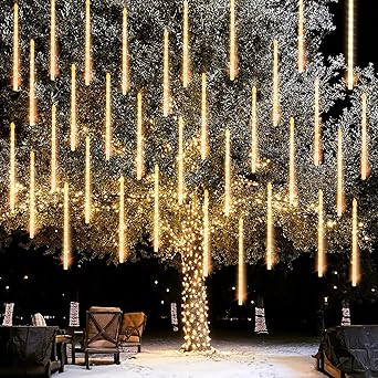 Dazzle Bright Christmas Lights Outdoor, 288LED Meteor Shower Rain Lights 12 Inch 8 Tubes, Waterpr... | Amazon (US)