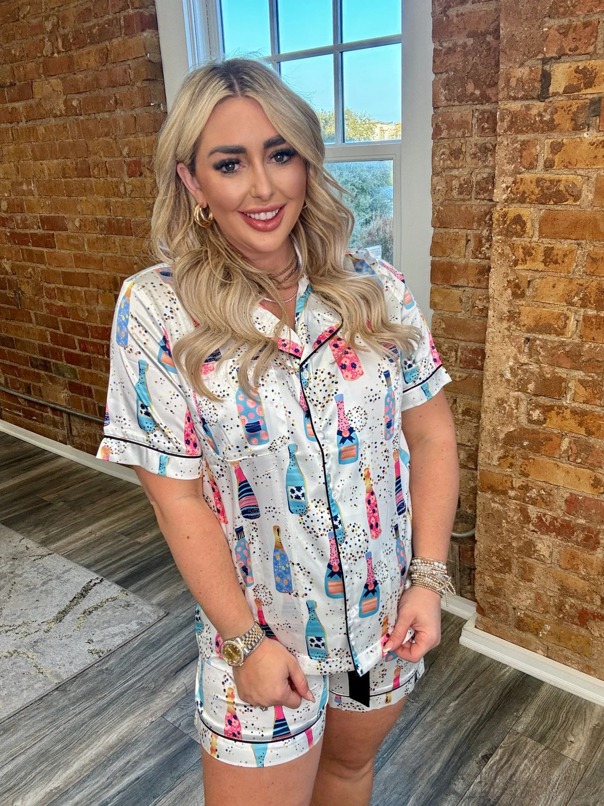 Popping Into The New Year PJ SetMedium | Extremely Refined Boutique