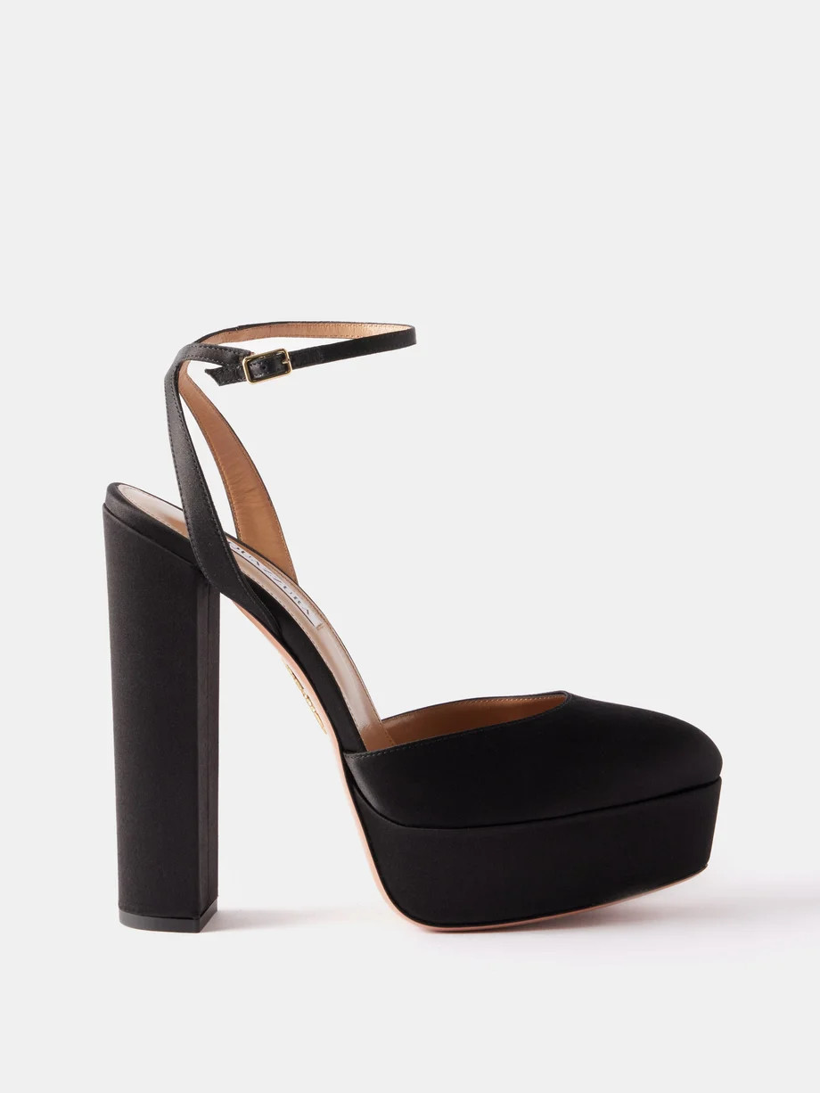 So High Plateau 140 satin platform pumps | Matches (US)