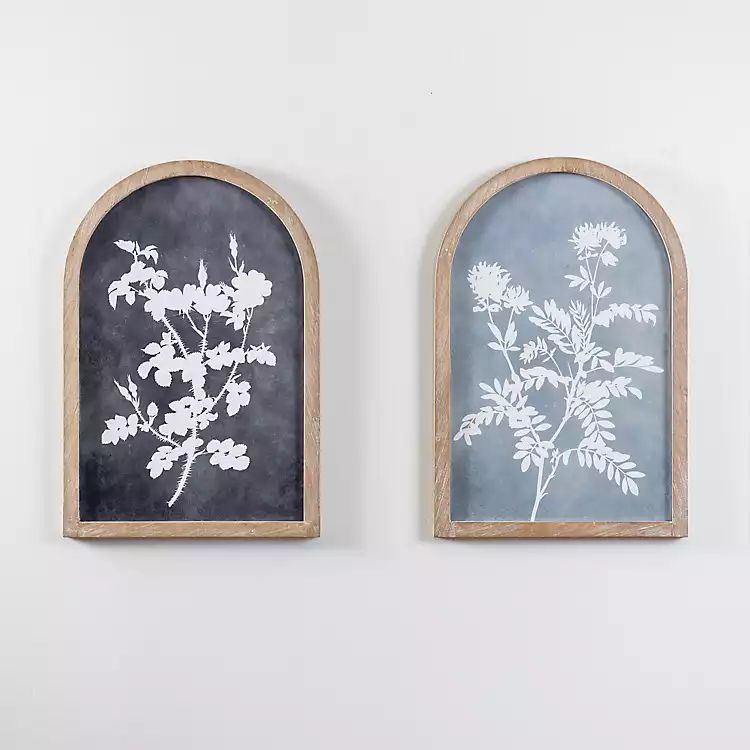 Dark Blue Botanicals Arch Framed Wall Art | Kirkland's Home