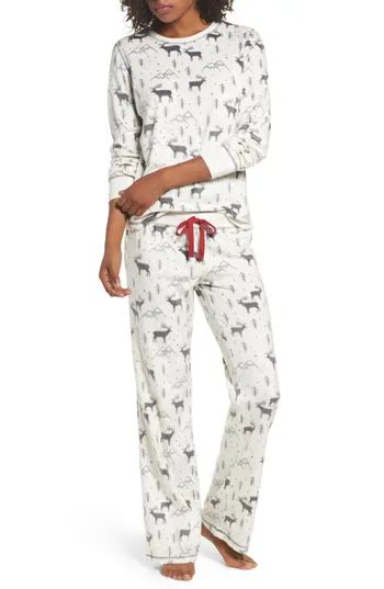 Women's Pj Salvage Polar Fleece Pajamas, Size X-Small - Ivory | Nordstrom