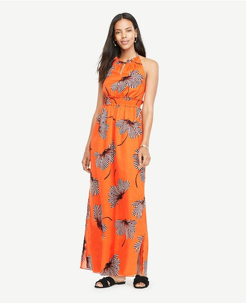 Floral Halter Maxi Dress | Ann Taylor (US)