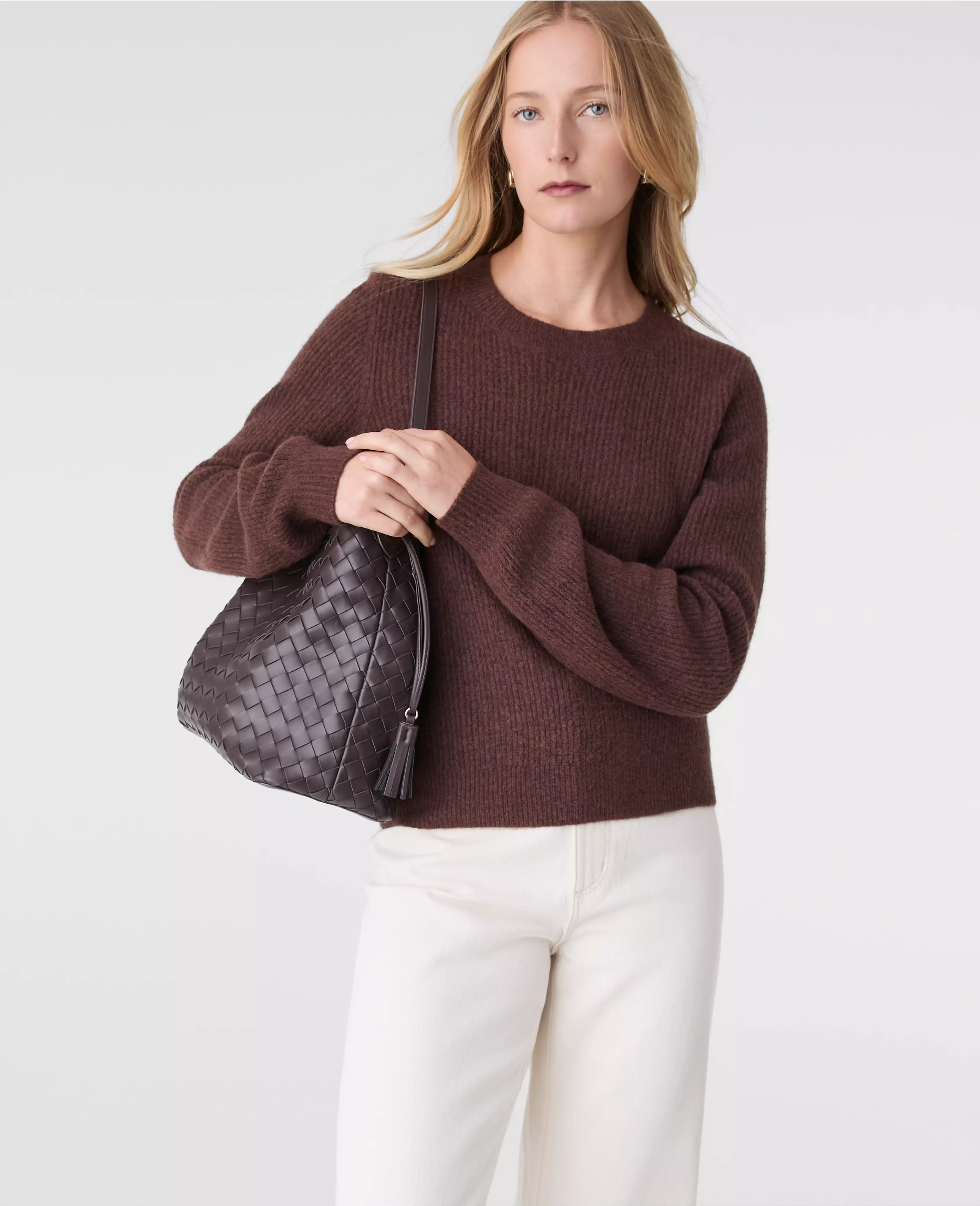 Mixed Cable Sweater | Ann Taylor