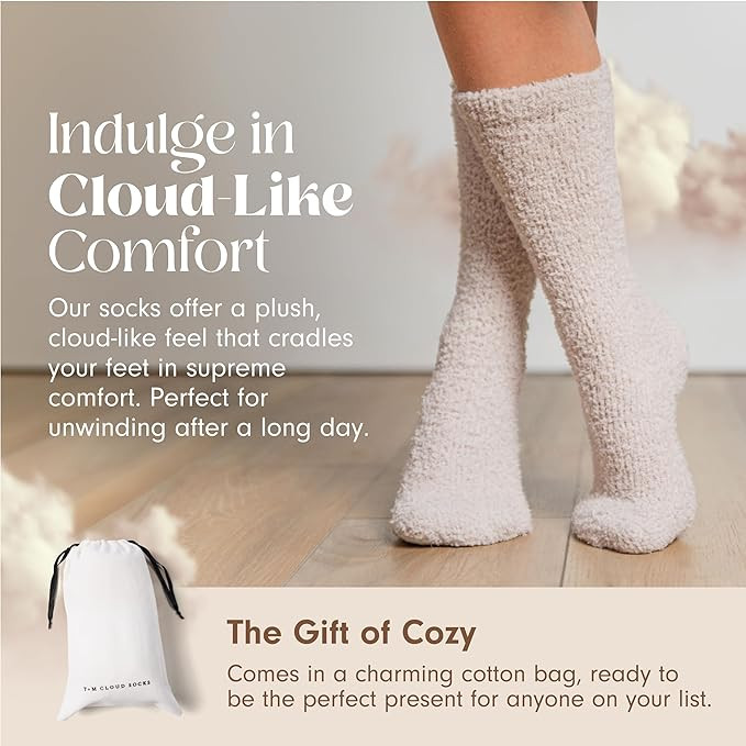 Unboxme Gifts Warm & Cozy Ultra-Luxe Cloud Sock for Women & Men - Super Soft Luxurious Fabric Sle... | Amazon (US)