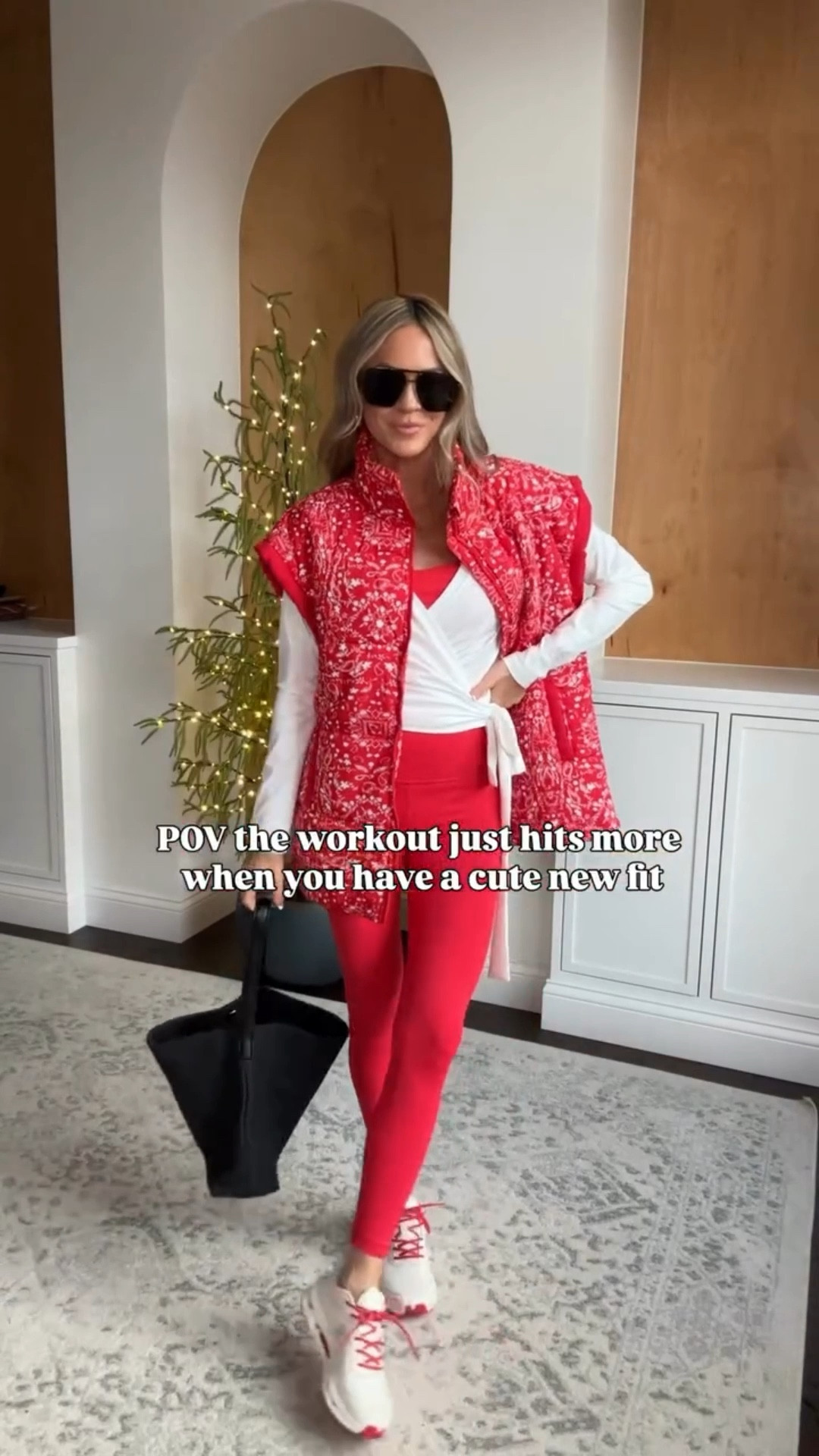 

New year, new workout set - love the red but comes in other colors! High waisted leggings with coordinating workout tank and the cutest wrap top. Add a cute oversized puffer to complete the look for an elevated casual mom on the go outfit

#momoutfits #casualoutfitinspo

#LTKActive #LTKfitnessgoals #LTKOver40