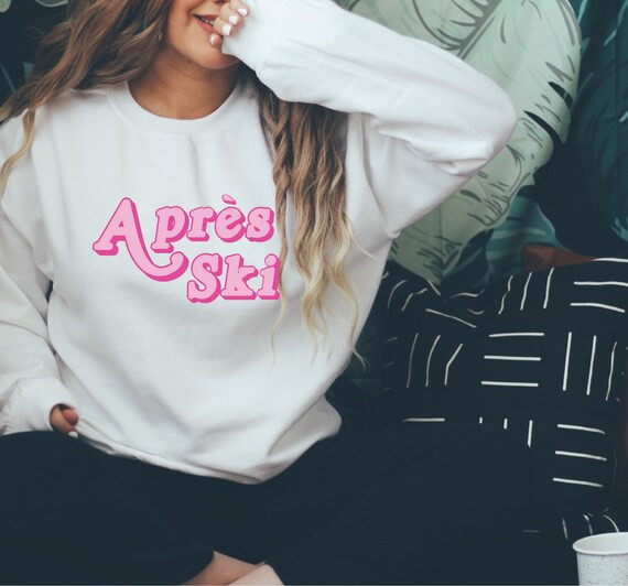 Apres Ski sweatshirt, pink Retro ski sweatshirt, lake tahoe, jackson hole, park city, deer valley... | Etsy (US)