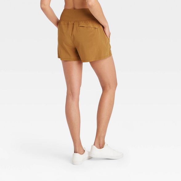Women's Knit Waist High-Rise Stretch Woven Shorts - All in Motion™ | Target