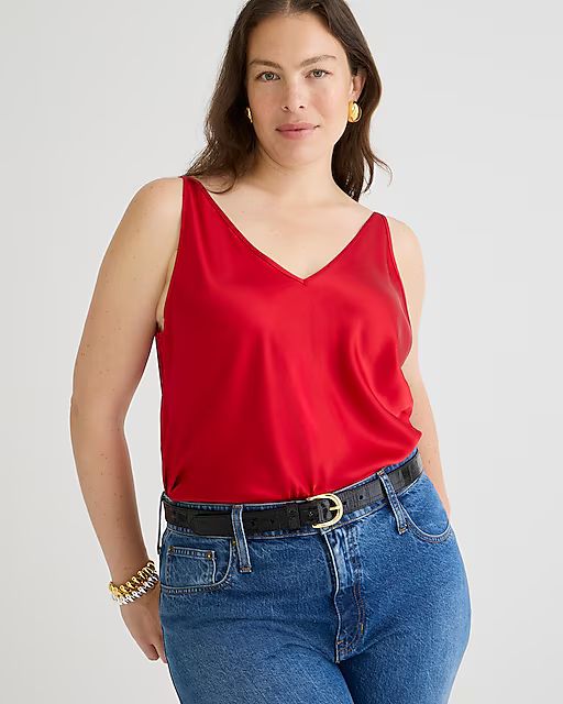 Carrie V-neck camisole in silk | J.Crew US